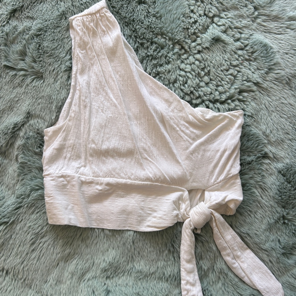 Elegant White One-Shoulder Free People Top - Picture 1 of 3